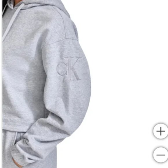 NWT Calvin Klein Jeans Ladies' Cropped Soft Active Hoodie size XXL - Picture 3 of 7